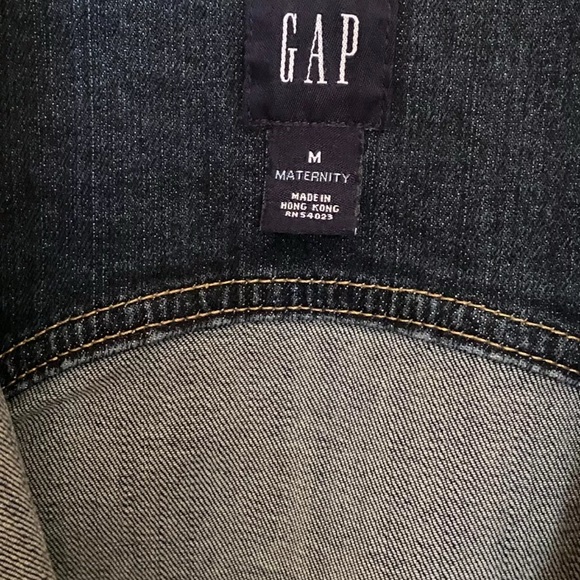 Old Navy Maternity Denim Jean Jacket Blue Stretch Women's Size Medium EUC - Picture 3 of 10